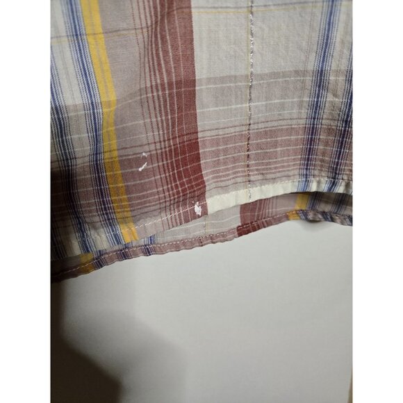 Rustler By Wrangler Vintage Pearl Snap SS Top With Silver Thread - Picture 7 of 8